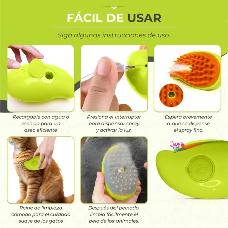 Cepillo Vapor para Mascotas