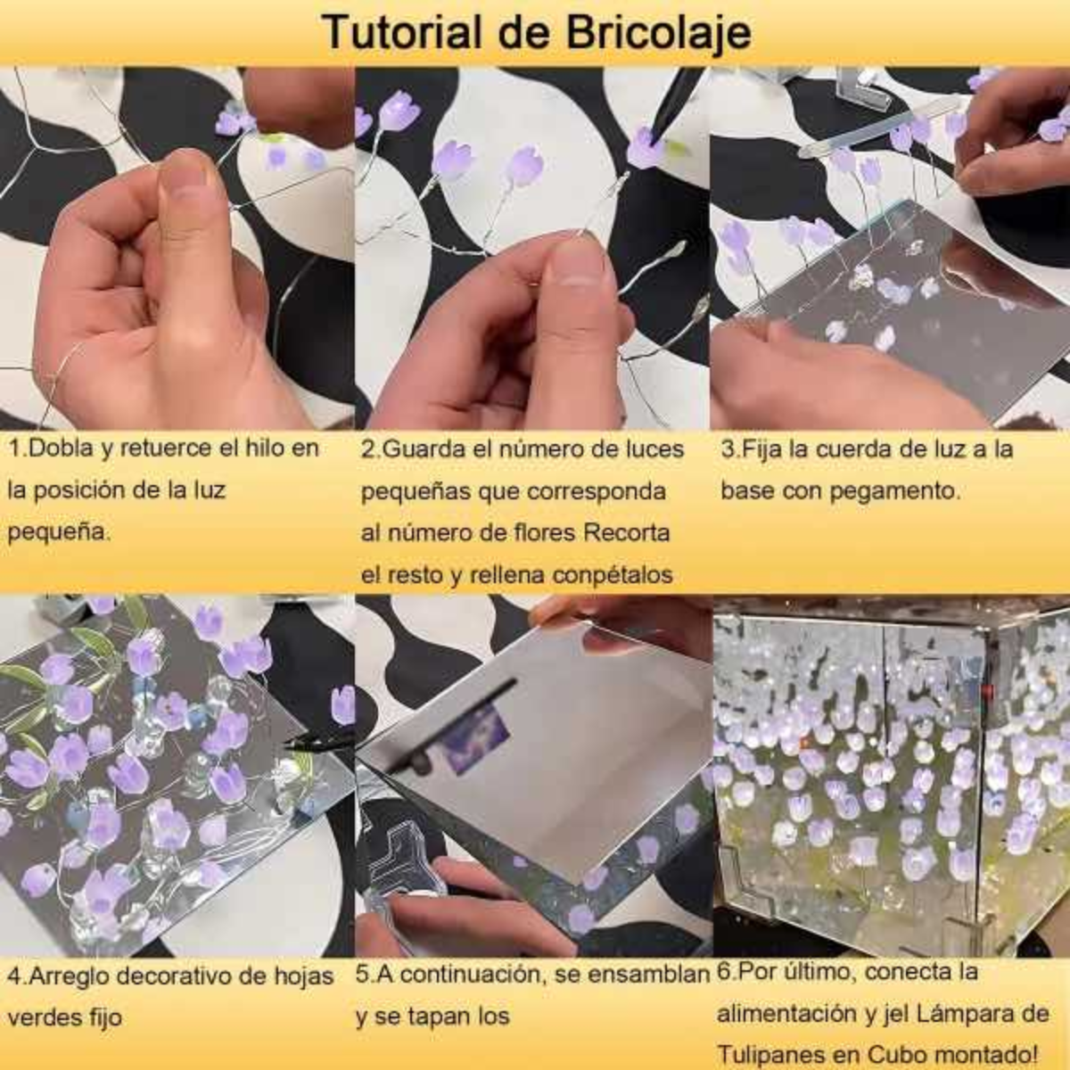 Lámpara Tulipán Espejo Infinito