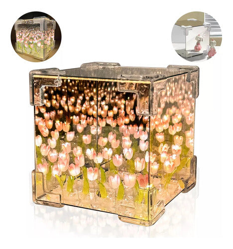 Lámpara Tulipán Espejo Infinito